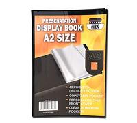Ark DB-40-A2.1 - Cuaderno de presentación (tamaño A2, 40 bolsillos, tamaño individual), color negro