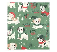 Ark Green Playful Pups - Cubierta reutilizable para lavaplatos, cubierta con imanes para refrigerador, decoración navideña