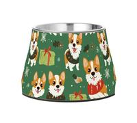 Ark Green Playful Pups - Cuenco elevado de acero inoxidable para mascotas, para alivio de bigotes de mascotas pequeñas