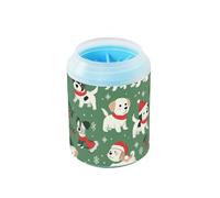 Ark Green Playful Pups - Lavadora de pies para mascotas, cepillo de silicona suave, suministros de aseo para perros y gatos de razas pequeñas, medianas y grandes