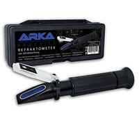 ARKA Refractómetro - Medidor preciso de la salinidad y la Densidad en acuarios de Agua Salada, Incl. Ecualizador de luz y Temperatura LED, indispensable para un Acuario Sano
