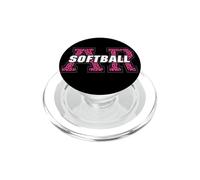 Arkansas Softball Vintage Rosa Animal Style AR State Art PopSockets PopGrip para MagSafe
