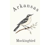 Arkansas State Bird Northern Mockingbird (Mimus polyglottos) Notebook, Journal for Men, Women, Young Adults, Teens, Kids, Gift for Bird Watchers, ... 120 White Lined Pages, 6"x9", Eco-Friendly