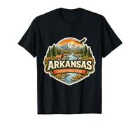 Arkansas The Natural State Souvenir Visitor Memorabilia Viaje Camiseta