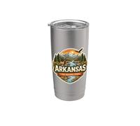 Arkansas The Natural State Souvenir Visitor Memorabilia Viaje Vaso térmico de acero inoxidable de doble pared