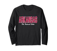 Arkansas - The Natural State - Throwback Design - Classic Manga Larga