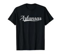 Arkansas Vintage Inspired Throwback Varsity Retro Style Camiseta gráfica económica, Hombre, Negro, XL