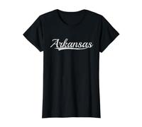 Arkansas Vintage Inspired Throwback Varsity Retro Style Camiseta gráfica económica, Mujer, Negro, XL