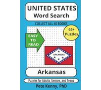 Arkansas Word Search Puzzle book: Word Search with Easy to Read Print about Arkansas, the Natural state, cities, towns, & municipalities | 6x9 inches, ... holidays, birthdays, and free time.