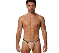 ARKELL Tanga Hombre de algodón Beige con la Parte Trasera de Hilo Masculino Estilo Moderno - Fabricado en Europa (FR/ES, Letras, L, Regular, Regular, Beige)