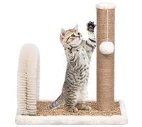 ARKEM Árbol para Gatos con Cepillo de Aseo y Poste rascador Torre de Escalada, Estable de Varios Niveles, árboles de Actividades