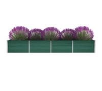 ARKEM Arriate de jardín de Acero galvanizado Verde 320x80x45 cm Jardineras Exterior Balcon