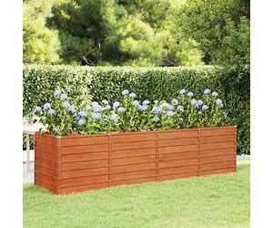 ARKEM Arriate Oxidado de Acero corten 320x80x77 cm Maceteros Grandes Exterior Macetero Alto