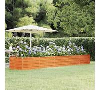 ARKEM Arriate Oxidado de Acero corten 400x80x45 cm Maceteros de Jardín, Arriates Elevados de Exterior, Soportes para Plantas, Acero Corten Oxidado