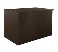 ARKEM Caja de almacenaje jardín 150x100x100 cm Mueble Exterior almacenaje Armario Jardin Exterior Banco arcon Jardin Exterior ratán sintético marrón