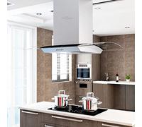 ARKEM Campana extractora de Techo 90 cm Acero Inoxidable 756 m³/h LED Campana Extractora Isla