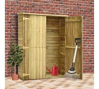 ARKEM Caseta Herramientas jardín Madera Pino impregnada 123x50x171 cm Casetas De Madera Mueble Exterior Almacenaje