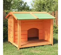 ARKEM Caseta para Perros Madera Maciza de Pino marrón Casetas Perros Grandes Caseta Perro Mediano 96x87x80,5 cm