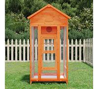 ARKEM Casita para pájaros Madera Maciza Pino marrón 91,5x53x170 cm Pajareras Exterior En Jardin