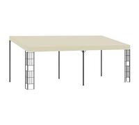 ARKEM Cenador con Montaje en la Pared Tela Color Crema 3x6 m Pergolas Impermeables Exterior Gazebo Tejado Exterior