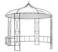 ARKEM Cenador Redondo Blanco 300x290 cm Plegable Carpa Playa Plegable Carpas para Exteriores
