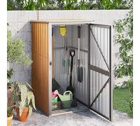 ARKEM Cobertizo de Herramientas jardín Acero galvanizado Armarios Exteriores Aluminio Trastero Exterior 88x89x161 cm