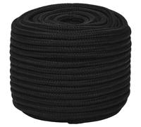 ARKEM Cuerda de Trabajo poliéster Negro 12 mm 50 m Cuerda Escalada Paracord