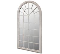 ARKEM Espejo de jardín para ventana de iglesia, decoración exterior, efecto piedra, espejo de jardín rústico con arcada 60 x 116 cm para interiores y exteriores