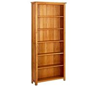ARKEM Estantería de 6 Niveles libreria estanteria Mueble estantería para Libros de Madera Maciza de Roble 80x22,5x180 cm