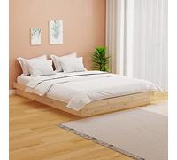 ARKEM Estructura de Cama de Matrimonio en Madera Maciza - Base de Cama 135x190 cm