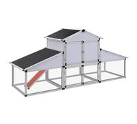 ARKEM Gallinero con Corral y Nido Aluminio Gallinero para Exterior Conejera Exterior Jaula Conejo
