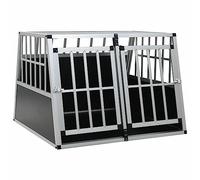 ARKEM Jaula de Perro con Puerta Doble 94x88x69 cm Jaula Exterior Gato Caseta Casa Perro