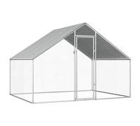 ARKEM Jaula gallinero de Exterior de Acero galvanizado 2,75x2x1,92 m Jaulas para Gallinas