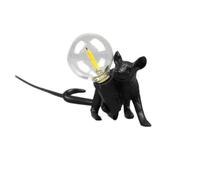 ARKEM LáMpara De Mesa con Forma De RatóN, LáMpara Creativa Infantil De Resina Animal para Mesilla De Noche, Adornos para DecoracióN del Hogar del SalóN Dormitorio-Black||C