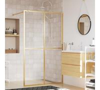 ARKEM Mampara Puerta Ducha Vidrio Transparente ESG Dorado 118x195 cm Duchas De BañO Columna