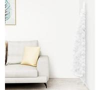 ARKEM Medio árbol de Navidad Artificial con Soporte Blanco 180 cm Cesta para Arbol De Navidad