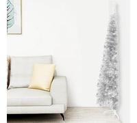 ARKEM Medio árbol de Navidad Artificial con Soporte Plateado 210 cm Espumillon Arbol Navidad