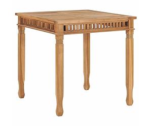 ARKEM Mesa de Comedor de jardín Madera Maciza de Teca 80x80x80 cm mesas de terraza y jardín Mesa de Jardin Mesa de terraza Exterior Mesa y sillas de Exterior