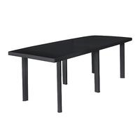 ARKEM Mesa de jardín de plástico Gris Antracita 216x90x72 cm mesas de terraza y jardín Mesa Extensible Exterior Mesa pequeña terraza Mesa Exterior Jardin