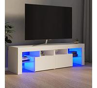 ARKEM Mueble de TV con Luces LED Blanco 140x36,6x40 cm Mueble Bajo TV Mueble De TV Bajo Muebles TV Mesa TV