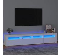 ARKEM Mueble de TV con Luces LED Blanco 210x35x40 cm Mueble Television Salon Muebles HabitacióN
