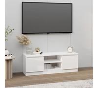 ARKEM Mueble de TV con Puerta Blanco 102x30x36 cm Mueble Salon Moderno Mueble para TV