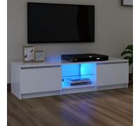 ARKEM Mueble para TV con Luces LED Blanco 140x40x35,5 cm Conjunto Muebles Salon Muebles De TV