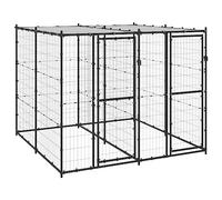 ARKEM Perrera de Exterior de Acero con Techo 4,84 m² Jaulas para Gallinas Parque Perros Grandes