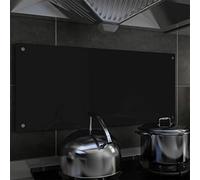 ARKEM Protección Salpicaduras Cocina Vidrio Templado Negro 90x40 cm Protector Antisalpicaduras Fregadero Cubre VitroceráMica Cristal Templado