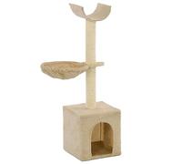ARKEM Rascador para Gatos con Poste de sisal 105 cm Beige Torre de Escalada, Estable de Varios Niveles, árboles de Actividades