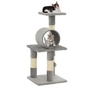 ARKEM Rascador para Gatos con Poste de sisal 65 cm Gris Rascador árbol para Gato, Juguete Desestresante