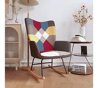 ARKEM Silla Mecedora de Tela Patchwork Mecedoras Comodas Salon Butaca Dormitorio