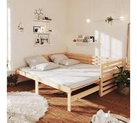 ARKEM Sofá Cama extraíble Madera Maciza de Pino 2X(90x200) cm Sofa Cama Plegable sofá Cama Salon Mueble Cama Plegable sofacama