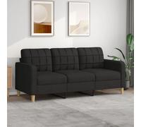 ARKEM Sofá de 3 plazas de Tela Negro 180 cm Sofas De Salon Sofa Relax 3 Plazas Cheslong